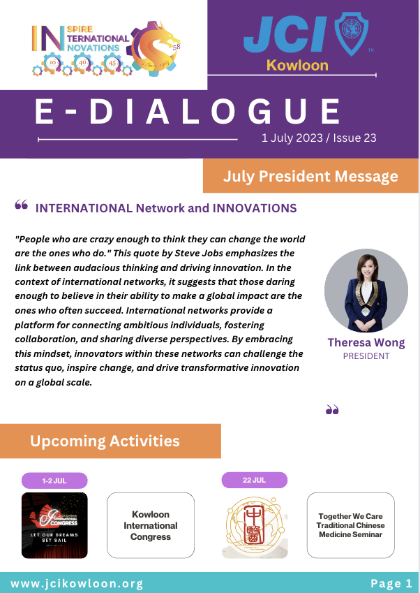 JCI Kowloon E-Dialogue – 2023 Issue 23